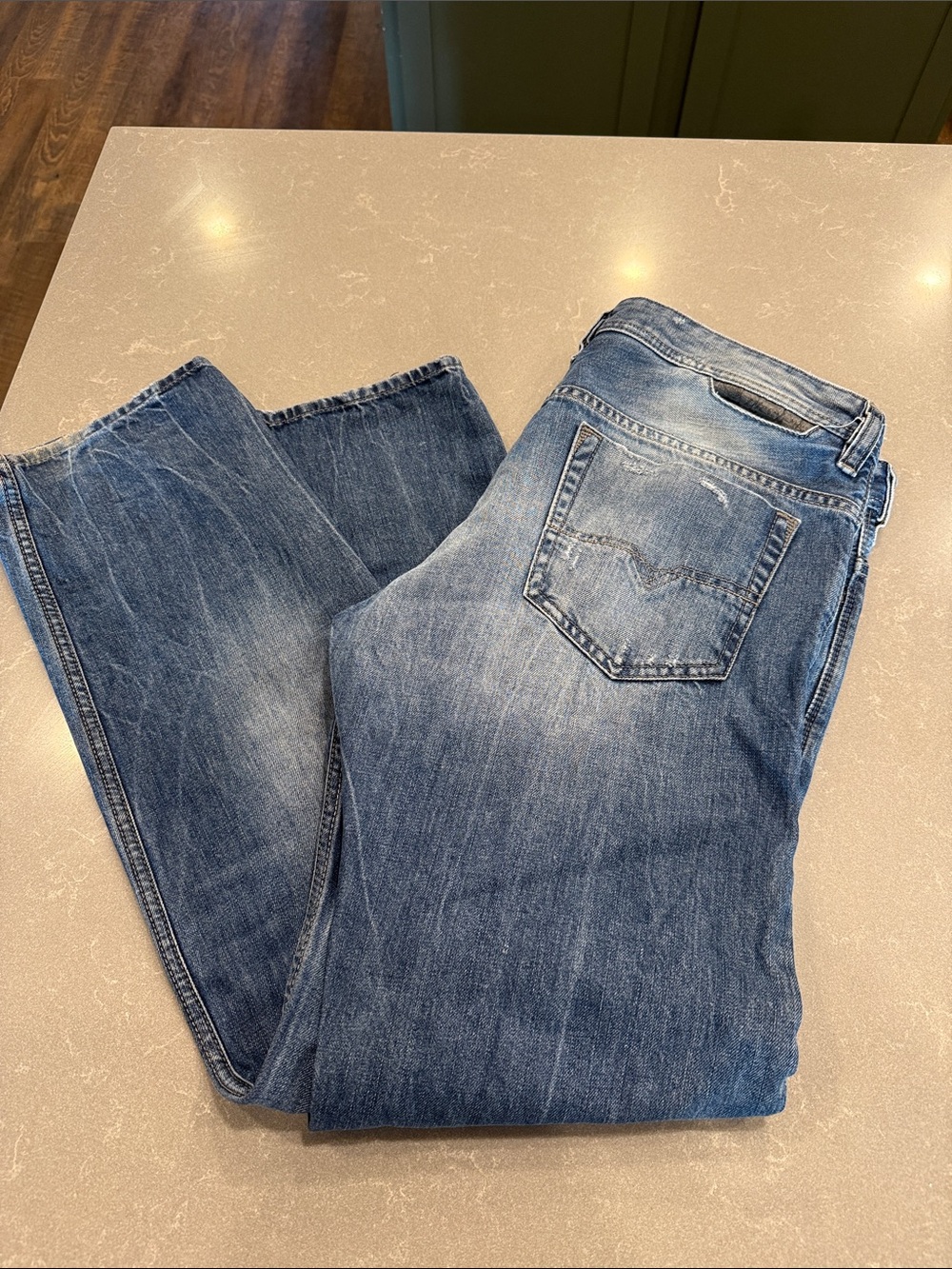 Diesel Relaxed Distressed Blue Jeans 36x32 - Picture 6 of 6